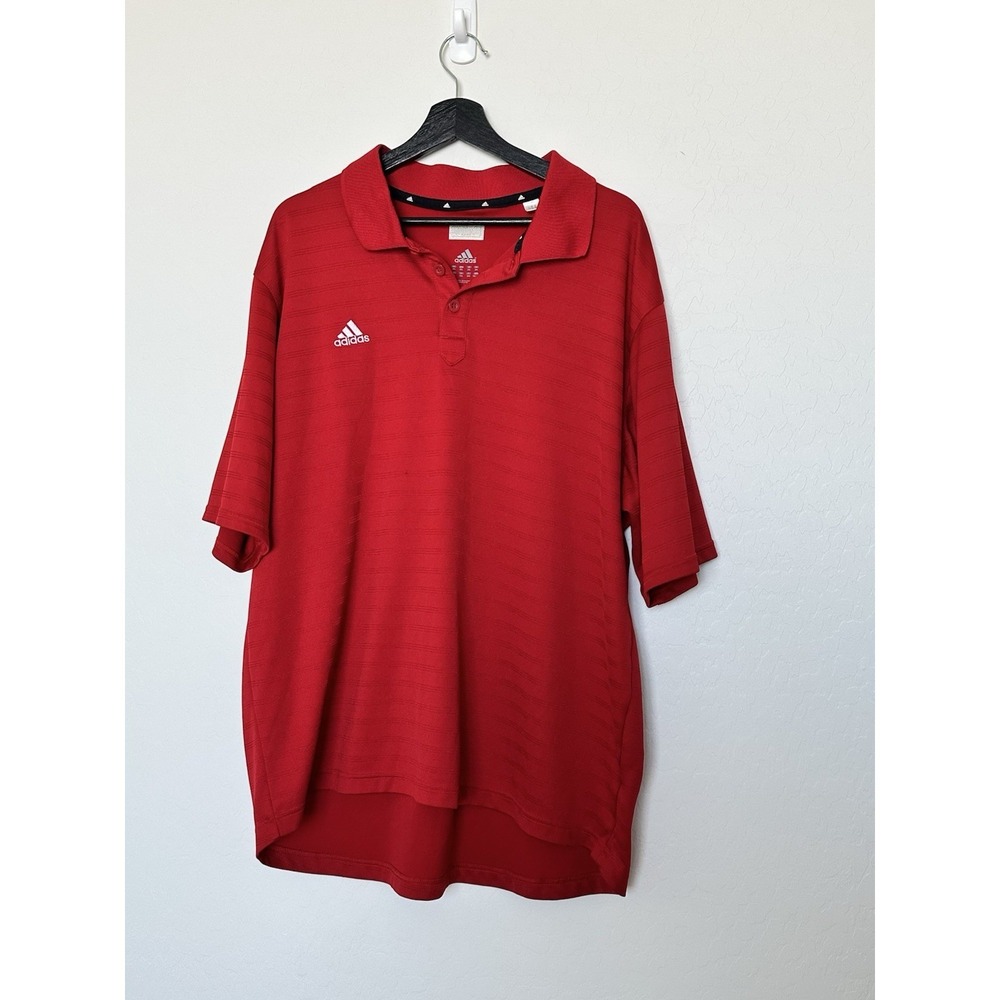 Men's‎ Size 2XL Red Adidas Polo Golf Shirt